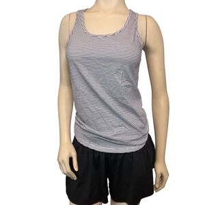 Universal Thread Lafayette Tank Top Small Womens White Striped Scoop Neck